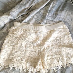Size small, cream colored shorts from Express